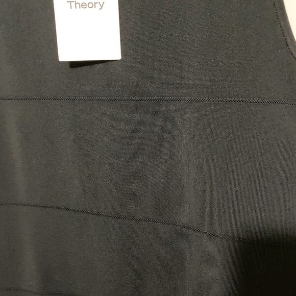 Theory Black Pointelle Dress in Stretch Knit Size L - Picture 8 of 10